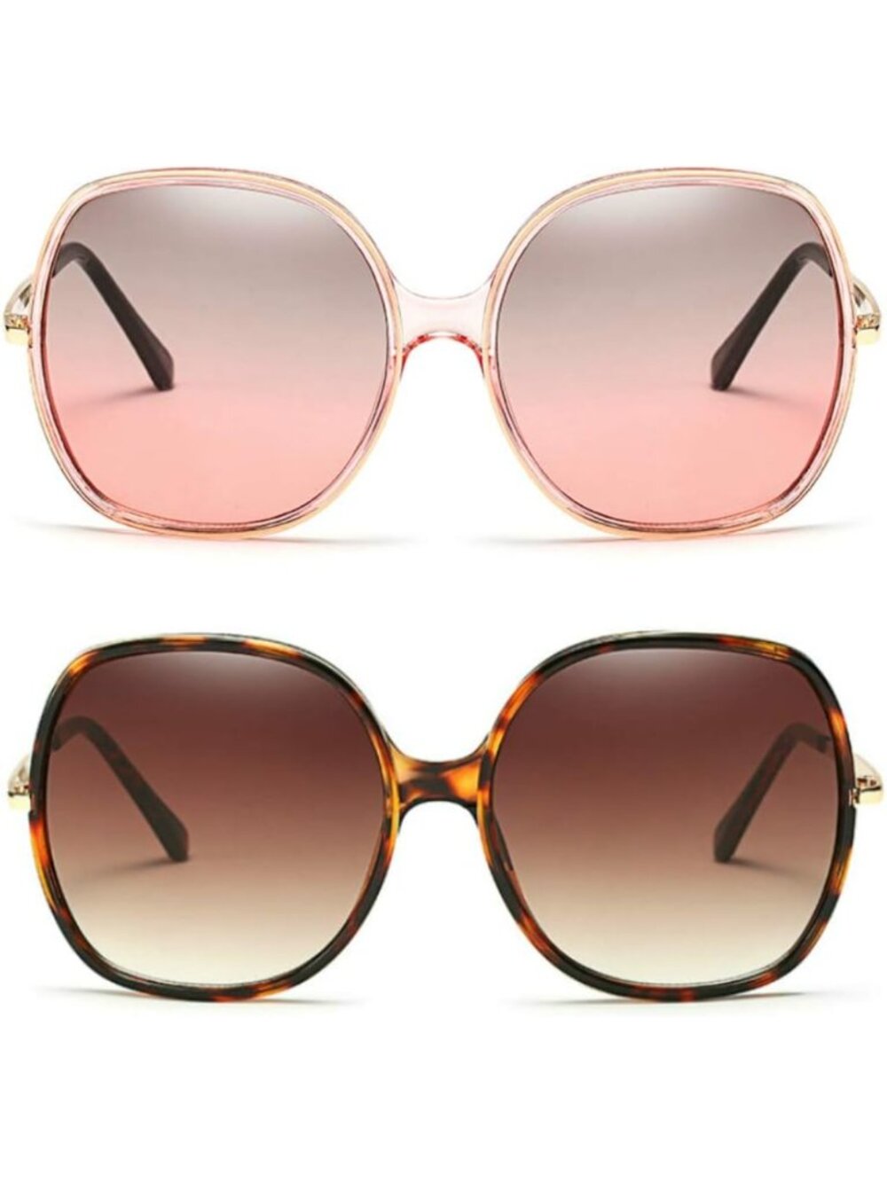Vintage 70s Oversized Square Sunglasses for Women | Retro Rectangular Frame